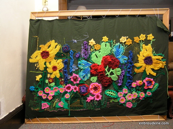 Big Green garden embroidery