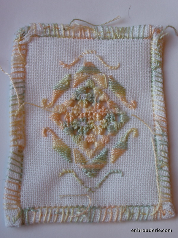 back of hardanger and hemstitching